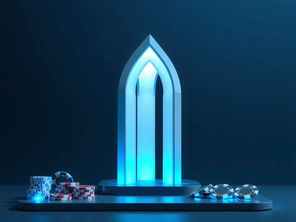 Estructura digital abstracta que representa estabilidad y seguridad