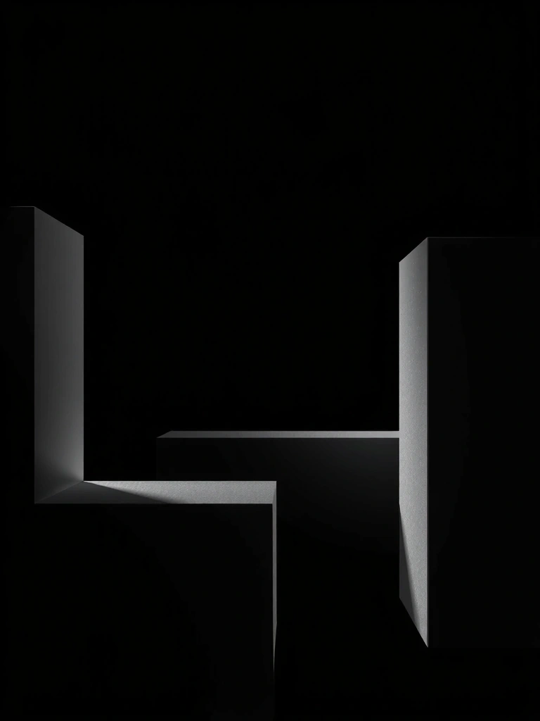 Laberinto abstracto oscuro representando confusión y complejidad